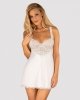 Obsessive KOMPLET OBSESSIVE AMOR BLANCO KOSZULKA I STRINGI